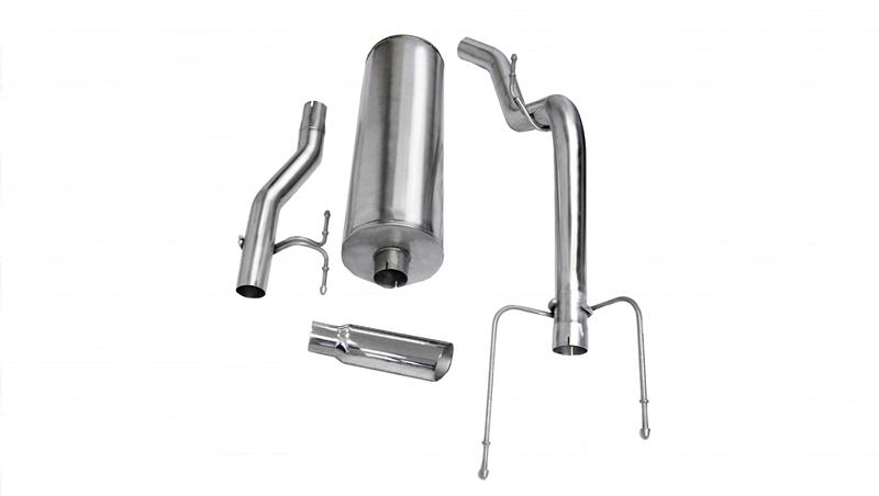 Dodge Ram 1500 Performance Exhaust - Single Side Exit - CORSA Performance - Cat Back - Polished - `04-`05